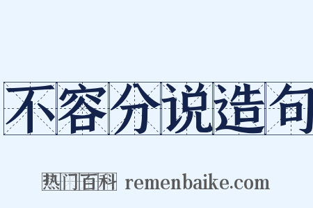 不容分说造句是什么意思的图片